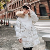 Детский пуховик, длинный костюм мальчика цветочника, куртка для мальчиков, средней длины, коллекция 2021, в корейском стиле, подходит для подростков, в западном стиле