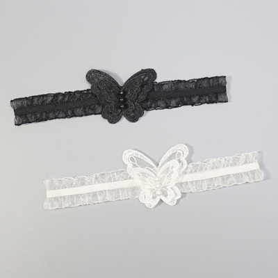 taobao agent Black lace socks, leg strap, accessory, belt