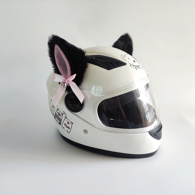 taobao agent Helmet Cat Ear Decoration Lolita Anime Hand as a bell, bowl, plush beast ear motorcycle motorcycle female knight