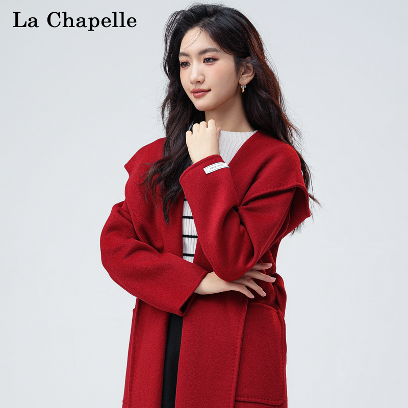 La Chapelle 拉夏贝尔 24年秋季款 双面纯羊毛 女式大衣 双重优惠折后￥199包邮 多款可选