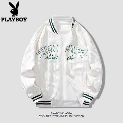 Playboy, Tide, демисезонная универсальная куртка, бейсбольная одежда для отдыха, в американском стиле, осенняя, оверсайз