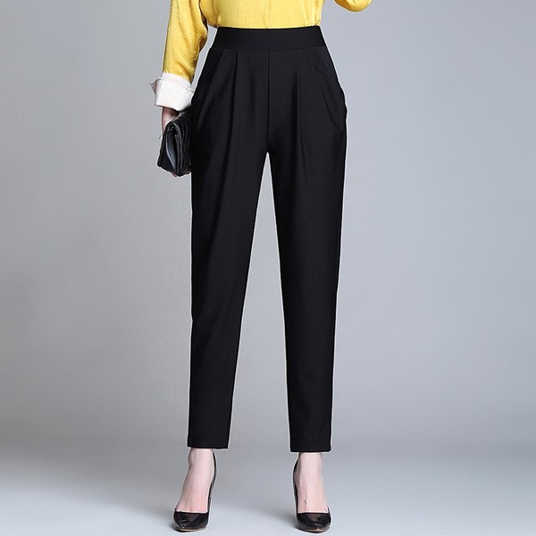 Костюм, демисезонные черные леггинсы, штаны для отдыха, большой размер, оверсайз