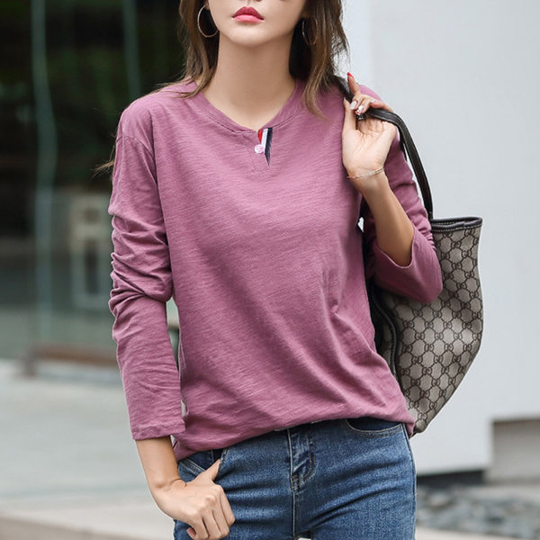 Три апельсина женский большой размер осенью и зимой новый pure хлопок свободный свитер Толстый мм дикий твердый бамбук хлопок корейский