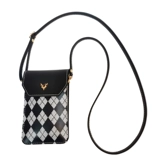 Мобильный телефон, небольшая сумка, модная сумка для телефона, тонкий кошелек с ромбовидным узором, в западном стиле, сенсорный экран