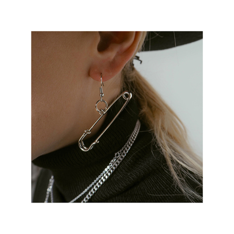 s5cr/时髦耳饰 衣挂回形针大别针特殊造型耳饰耳夹 无耳洞也可戴