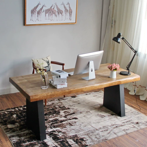 Nordic Workbench New Loft Iron Cold Wood Desk Small Desk Desktop Desktop Homeving Desk Desk Desk Desk