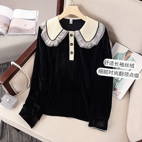 Весенняя осенняя бархатная кукла, универсальная рубашка, большой размер, подходит для полных девушек, по фигуре