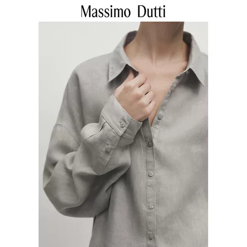 Лето -новая Mastertti2024 Женская серая серые серого серого французского минималистского усердия, чистое белье короткое лацвет