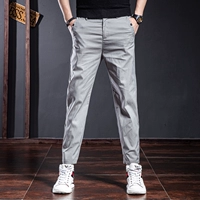 Черные мужские трендовые штаны для отдыха, осенние, в корейском стиле