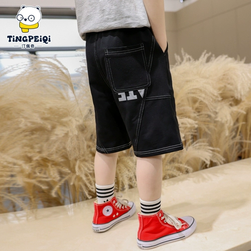 Шорты для мальчиков, тонкие штаны, детская летняя одежда, коллекция 2022, подходит для подростков, в западном стиле