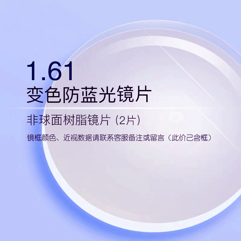 [1.61 Color Changing Anti-Blue Light] Frame Prescription Customer Service