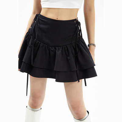 taobao agent Summer design belt, fitted pleated skirt, mini-skirt, trend of season, high waist