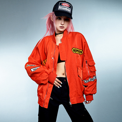 taobao agent Winter design jacket with zipper, 2022, American style, trend of season, with embroidery