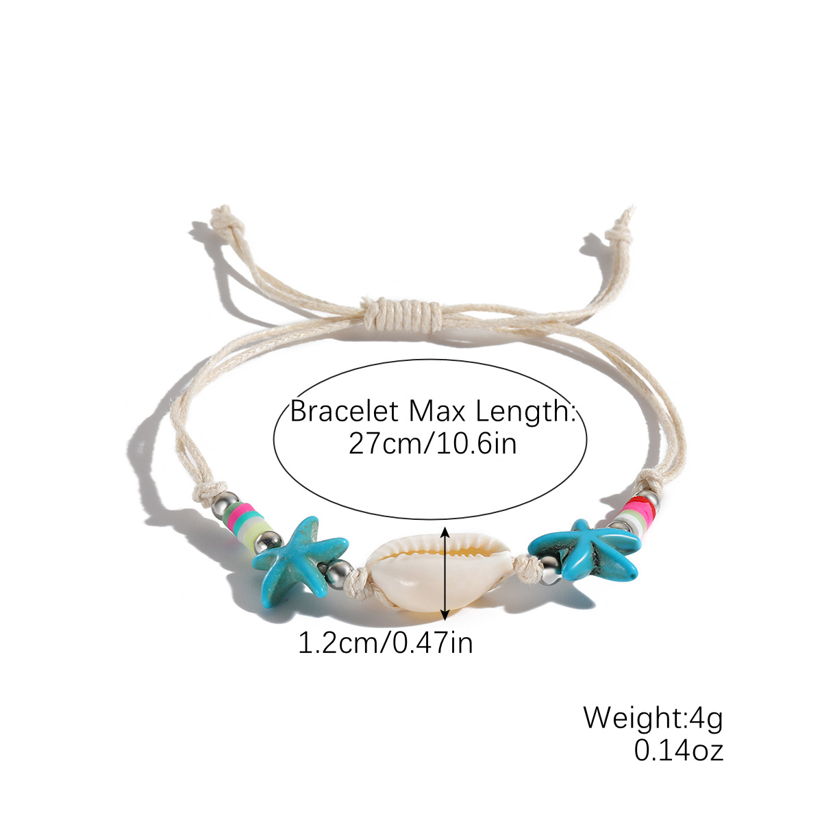 S2404-12 Polymer clay starfish shell weaving
