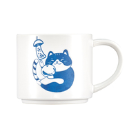旗舰店蓝白猫咪马克杯【凑单到手11】3首+签！招财猫咪马克杯材质安全吗？
