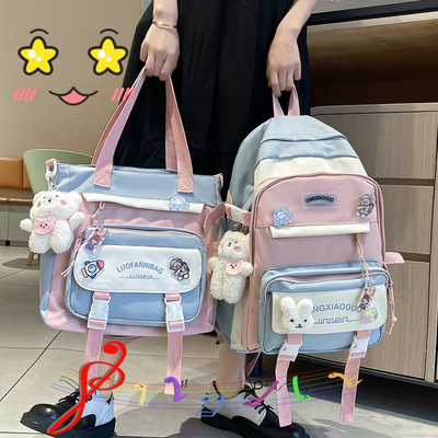 taobao agent Summer backpack, cute shoulder bag, for secondary school, level