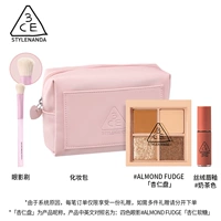 Миндальный блеск для губ, кисть, косметичка