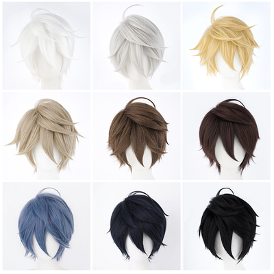 taobao agent Wanting the multi -purpose anti -tie COS wig fake hair hair style face -to -face anime game young men and women short