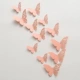 Двенадцать жемчужных бумажных пустых бабочек розовые 12 [подарочный клей задний клей]