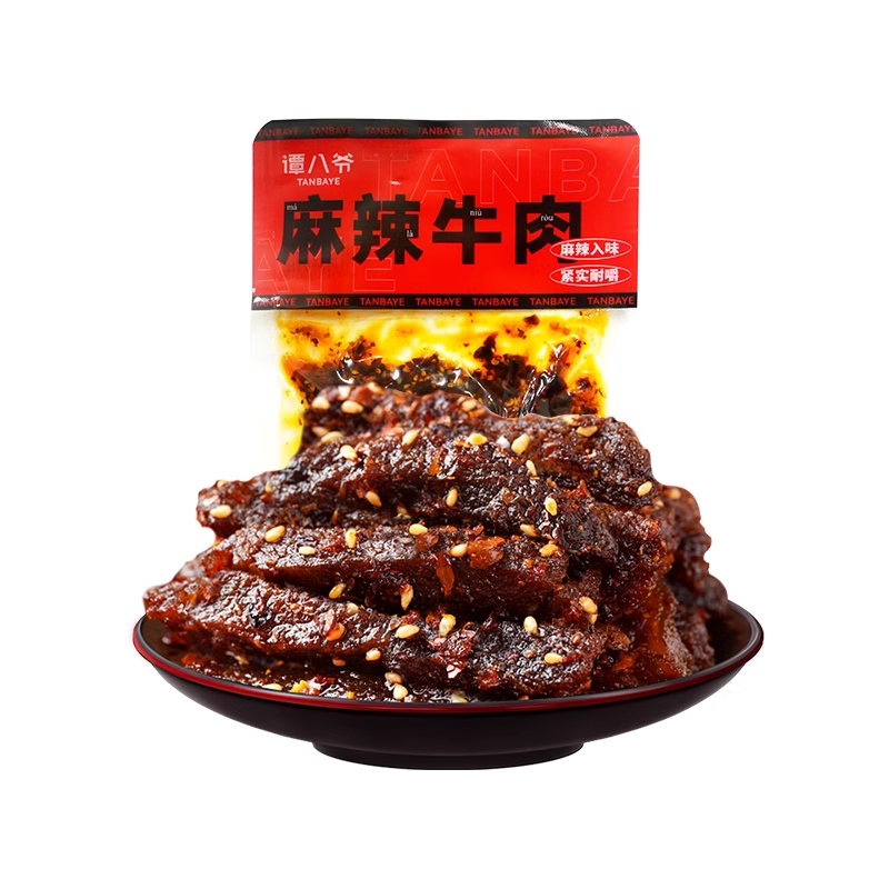 【直播专享】谭八爷麻辣牛肉50g*6袋四川特产牛肉干零食小吃即食