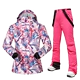 Розовый цветочный язык +1905 женские штаны