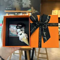 Дженга для мороженого, оранжевая подарочная коробка, панда