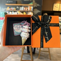 Кремовая дженга для мороженого, розовая оранжевая подарочная коробка