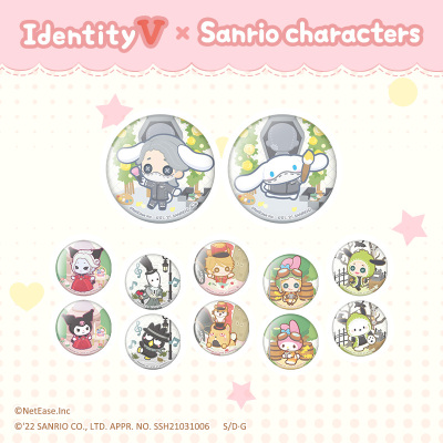 taobao agent Fifth Personality × Sanrio joint badge-Second Bullet NetEase Fifth Personality Official Surrounding