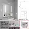 gương cảm ứng thông minh Không gian phòng tắm bằng nhôm tủ gương thông minh treo tường riêng biệt Gương lưu trữ phòng tắm có đèn tích hợp lưu trữ gương trang điểm gương tròn treo tường Gương
