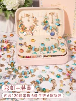 蓝 蓝 ⭐+Голубое золото ⭐ [Двойная коробка ювелирных изделий+подарочная сумка]