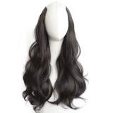 Четырех -летний магазин более 20 цветных париков для волос, добавляя количество пушистого артефакта на макушке, парик женский фильм с длинными волосами, волосы в форме Lady U