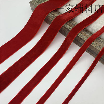 taobao agent 38mm wide velvet ribbon single -sided velvet band DIY clavicle decoration hair decoration retro material 2.7 meters long one pack