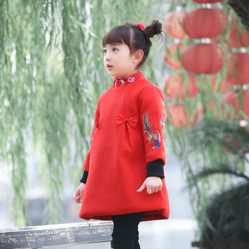 Детское ханьфу, праздничнное зимнее ципао, китайский стиль