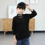 Базовый приятный телу лонгслив для мальчиков, демисезонный пуховик, детская футболка, высокий воротник, 2019, в западном стиле, подходит для подростков, в корейском стиле