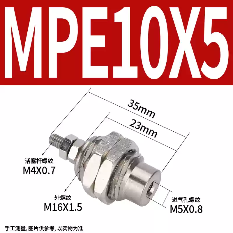 kềm bấm cáp mạng Xi lanh tác động đơn thu nhỏ ren ngoài có lò xo MPE/CJPB/4/6/10/15-5/10/15/20 thay vì SMC keo bắn súng