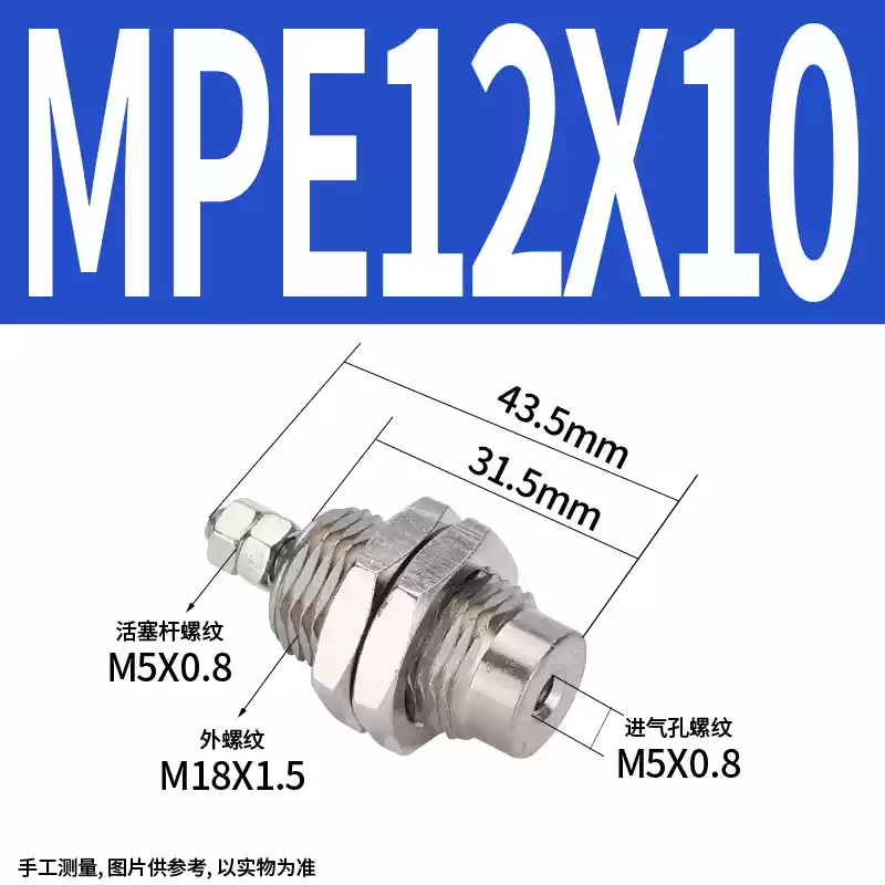 kềm bấm cáp mạng Xi lanh tác động đơn thu nhỏ ren ngoài có lò xo MPE/CJPB/4/6/10/15-5/10/15/20 thay vì SMC keo bắn súng