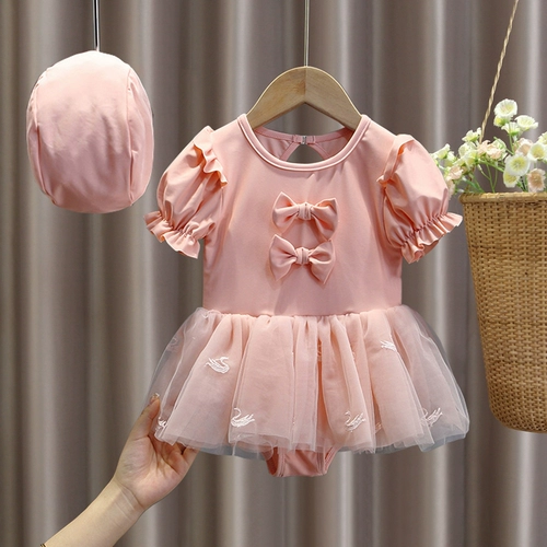 Летний быстросохнущий купальник, розовый наряд маленькой принцессы для девочек, 2022