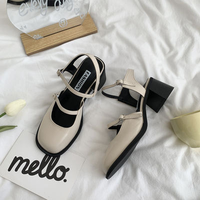 taobao agent High sandals, footwear, summer thin Japanese suitable with a skirt English style, British style