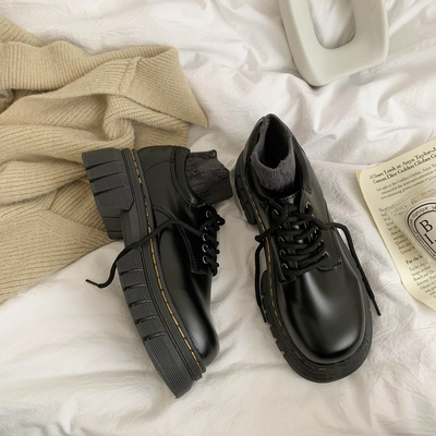 taobao agent High black universal demi-season footwear platform English style, British style, 2022, trend of season