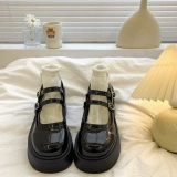 Ретро летняя обувь в английском стиле для кожаной обуви, высокая подходит с юбкой на платформе, туфли, в британском стиле