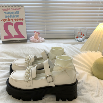 taobao agent Summer white Japanese footwear English style platform, British style, 2022 collection