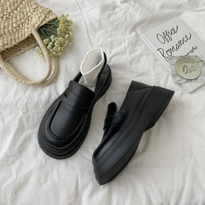 taobao agent Summer autumn footwear, Japanese universal uniform English style platform, loafers, British style