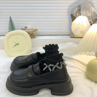 taobao agent Black universal footwear platform English style, 2023, trend of season, British style