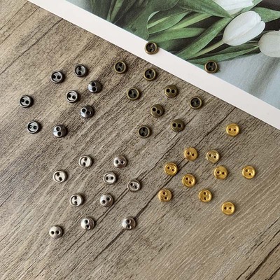 taobao agent Bjd small cloth OB doll DIY handmade baby clothing auxiliary material accessories mini metal button super small 3mm baby buckle