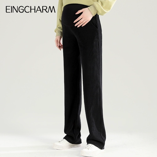 Осенние весенние штаны для беременных, оверсайз, свободный прямой крой