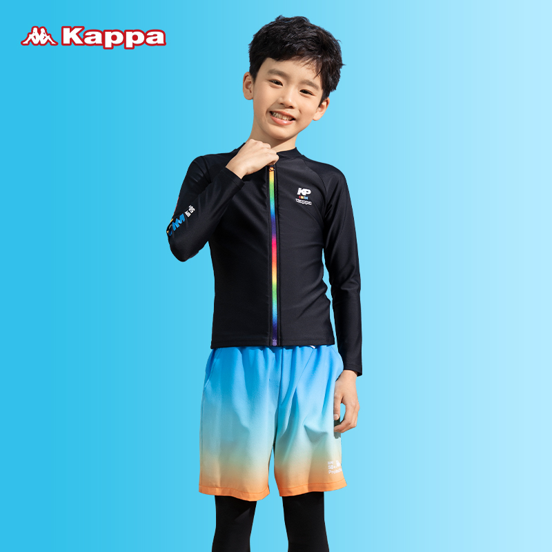 Kappa 卡帕 儿童长袖防晒游泳衣/泳裤