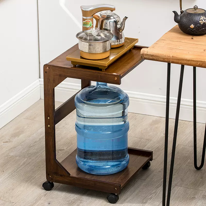 移动茶柜茶台烧水壶一体桌泡茶盘茶具套装家用实木小茶车煮茶架子