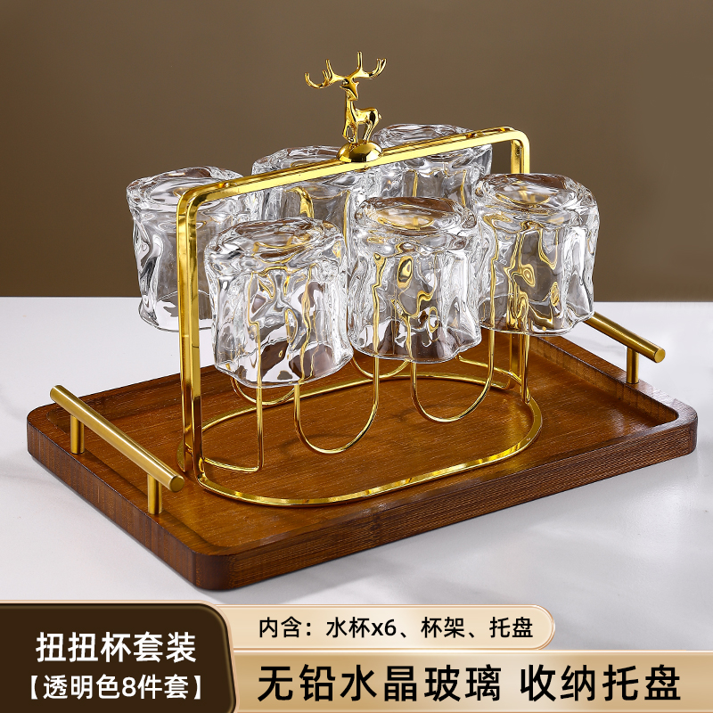 Transparent 6-Cup Tray Elk Cup Holder