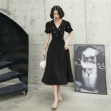 Осеннее бордовое вечернее платье, 2019