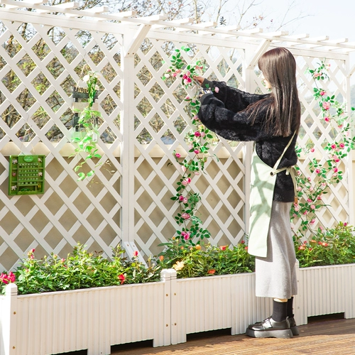 На открытом воздухе Anti -Corrrosion деревянная цветочная коробка балкон на крыше перегородка сетка цветочный горшок для скалолаза